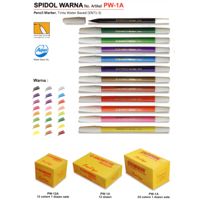 Spidol Snowman Pencil Marker PW-1A 2.0